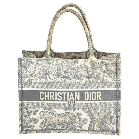 dior tote gray|Dior fabric tote.